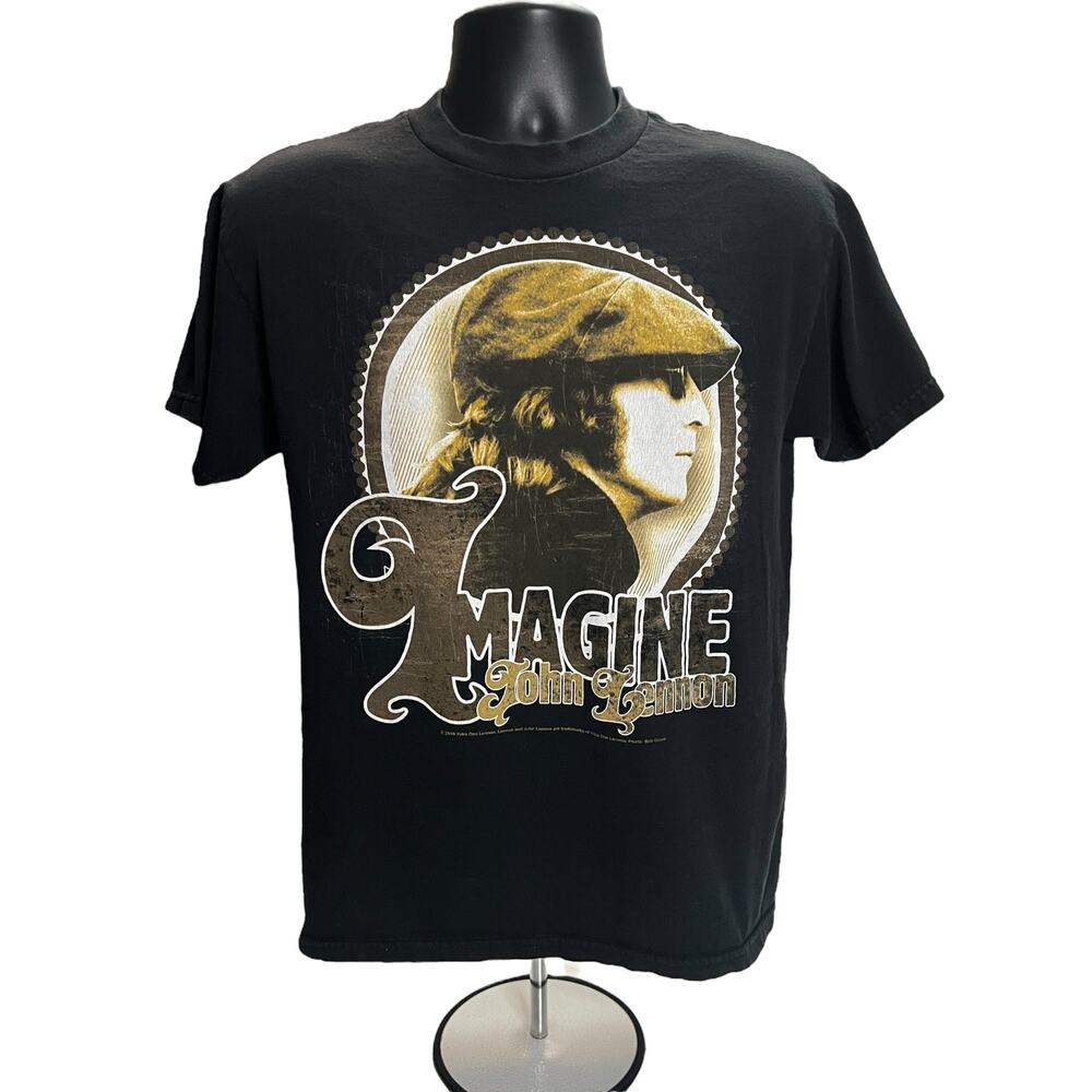 John Lennon Imagine T-Shirt Zion Rootswear Medium 2010 Vintage Beatles Merch Tee